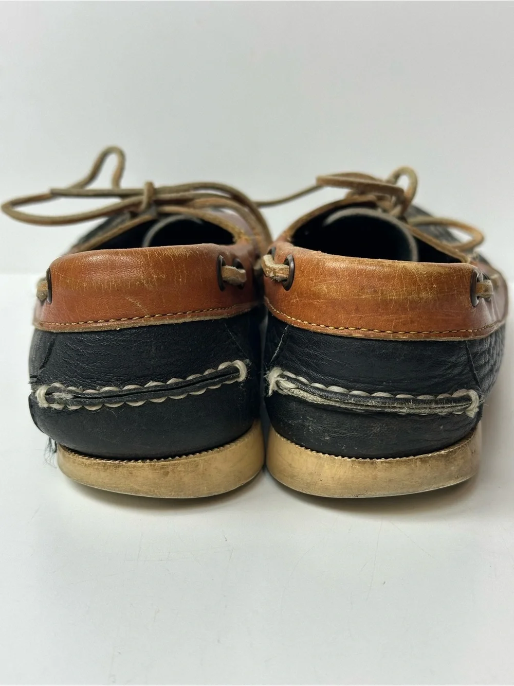 Dooney & Bourke Black and Brown Leather Men’s Boat Shoes